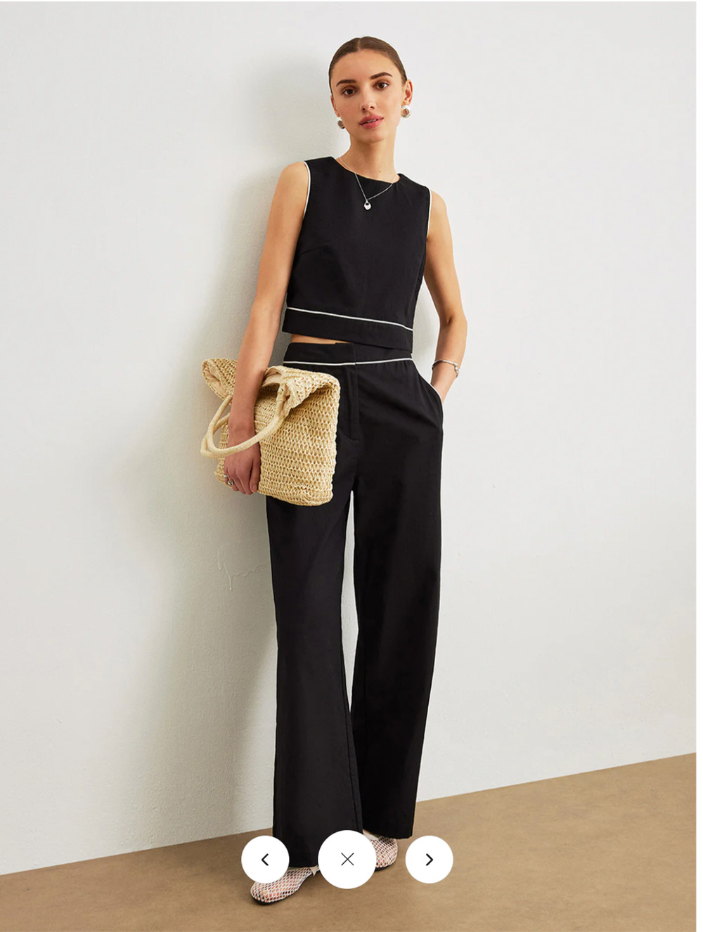 NWT Commense Cotton & Linen Pants Set With Pockets Sz S